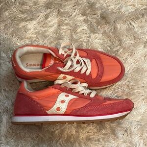 Saucony Red and Orange Sneakers